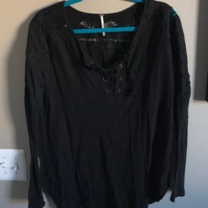Free people lace up top